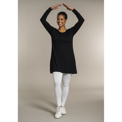 Sandgaard A-shape bluse med lange ærmer T-Shirt Black