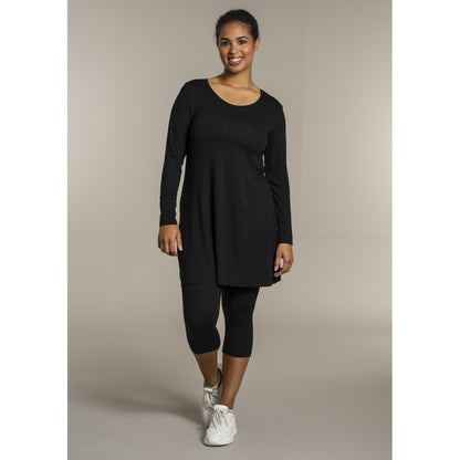 Sandgaard A-shape bluse med lange ærmer T-Shirt Black