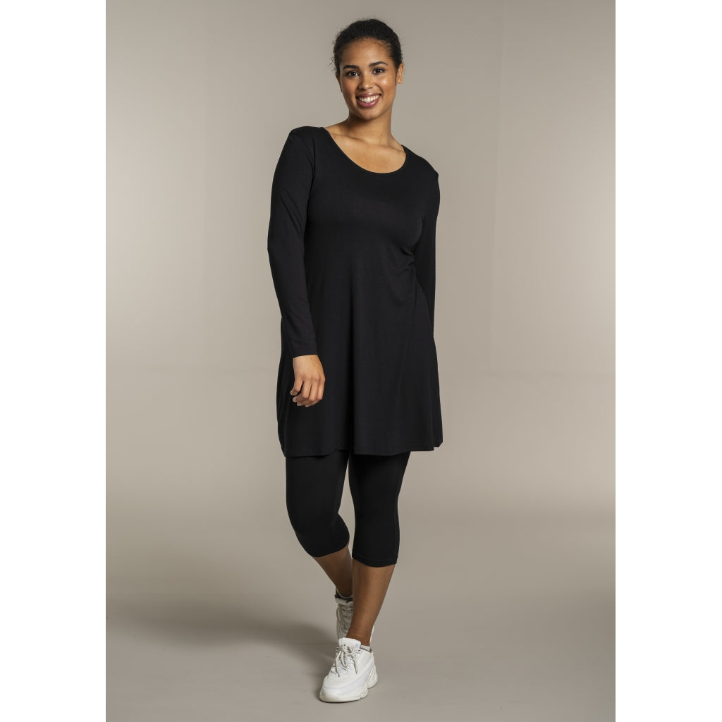 Sandgaard A-shape bluse med lange ærmer T-Shirt Black