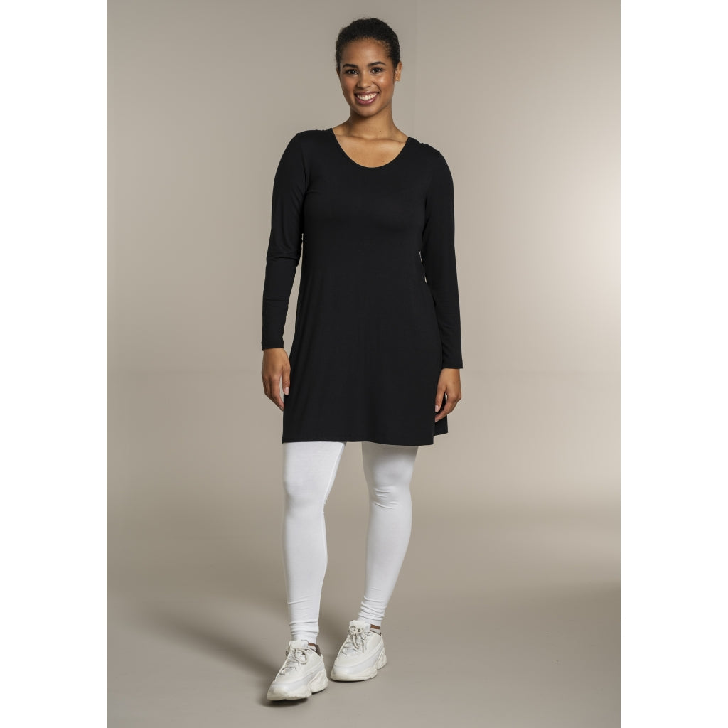 Sandgaard A-shape bluse med lange ærmer T-Shirt Black