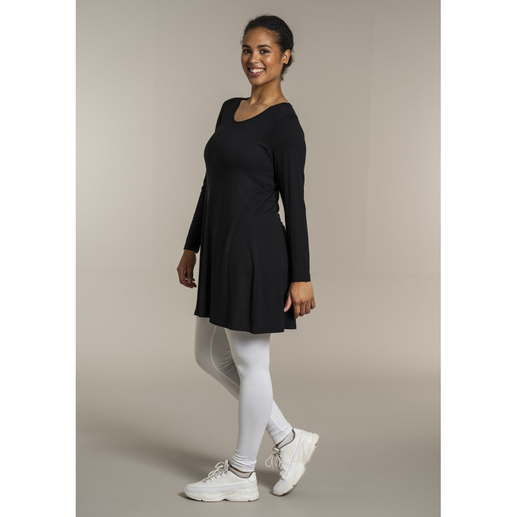 Sandgaard A-shape bluse med lange ærmer T-Shirt Black