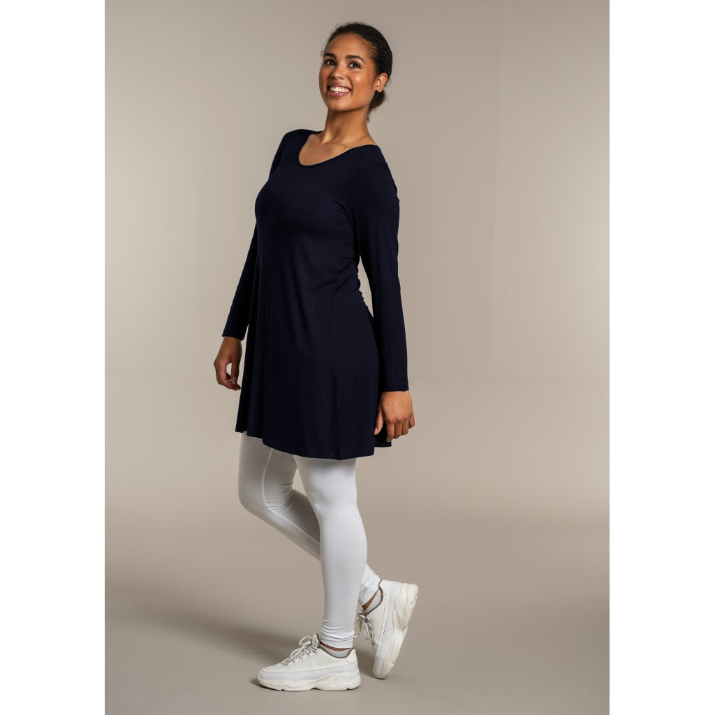 Sandgaard A-shape bluse med lange ærmer T-Shirt Dark Blue