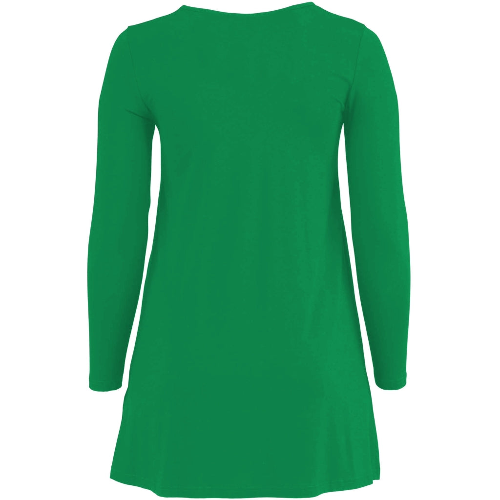 Sandgaard A-shape bluse med lange ærmer T-Shirt Grass green