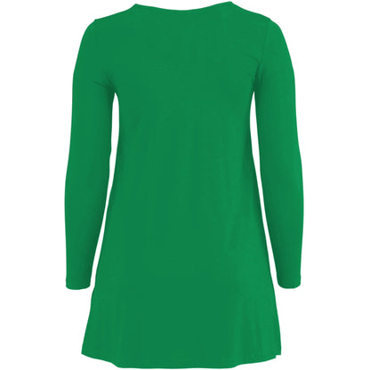 Sandgaard A-shape bluse med lange ærmer T-Shirt Grass green