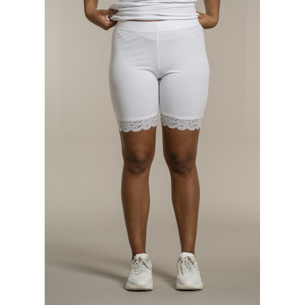 Sandgaard Cykelshorts med blonder Biker Shorts White