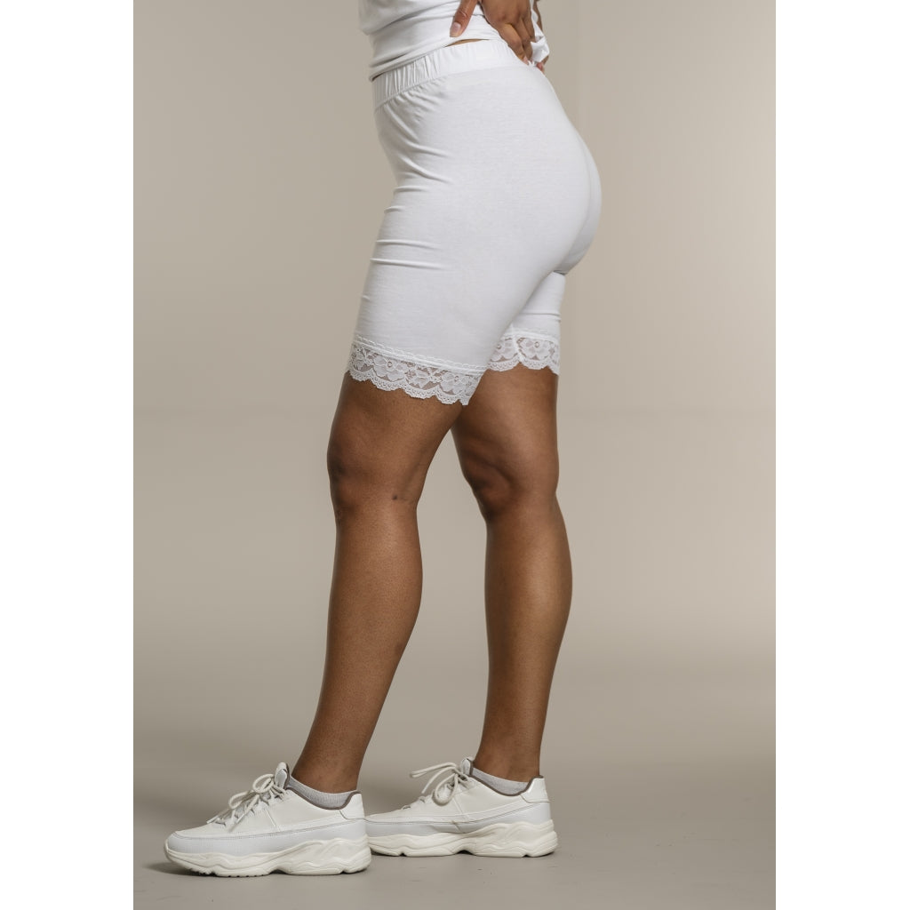 Sandgaard Cykelshorts med blonder Biker Shorts White
