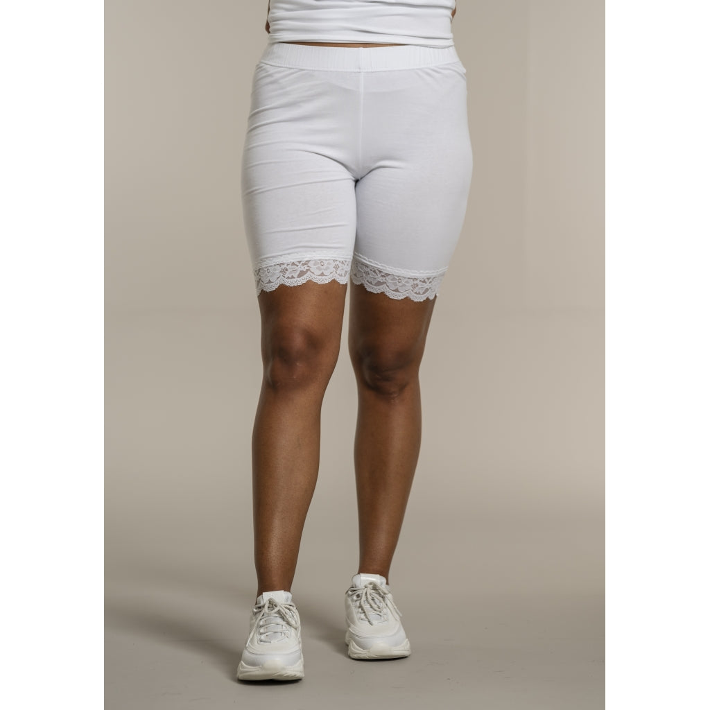 Sandgaard Cykelshorts med blonder Biker Shorts White