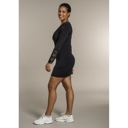Sandgaard Bluse med blonde ærmer Top Black