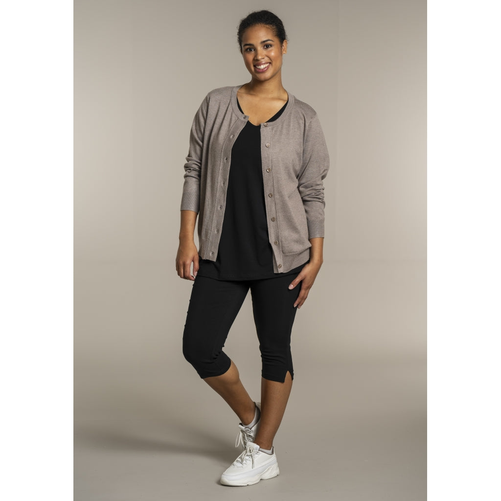 Sandgaard Cardigan Kort Cardigan Beige melange