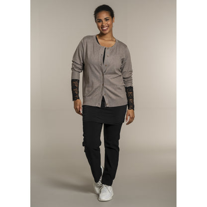 Sandgaard Cardigan Kort Cardigan Beige melange