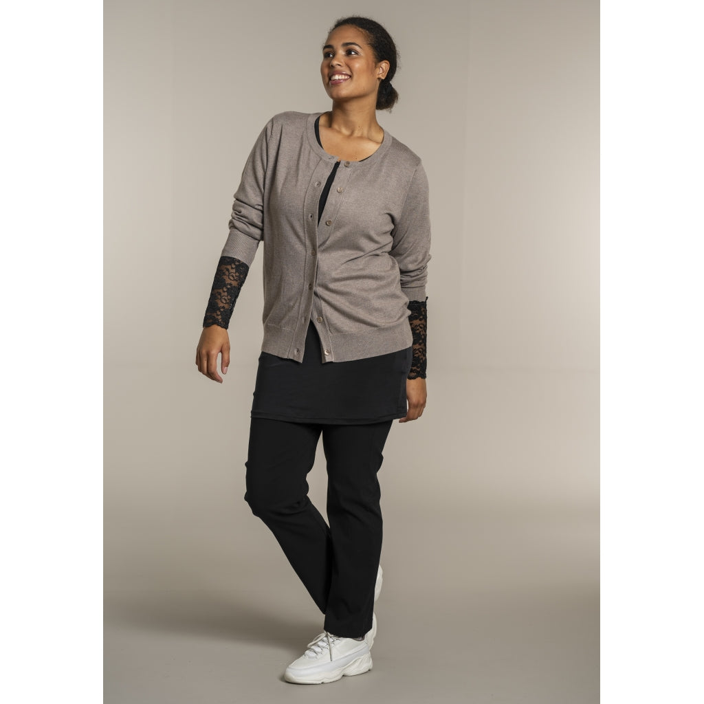 Sandgaard Cardigan Kort Cardigan Beige melange