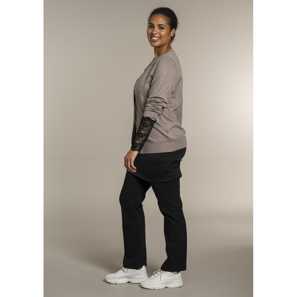Sandgaard Cardigan Kort Cardigan Beige melange