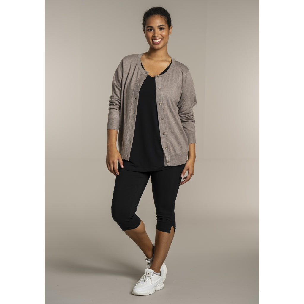 Sandgaard Cardigan Kort Cardigan Beige melange