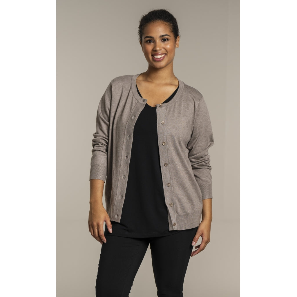 Sandgaard Cardigan Kort Cardigan Beige melange