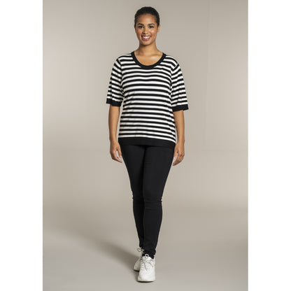 Sandgaard Helsinki - T-shirt - Stripes T-Shirt Black/Offwhite