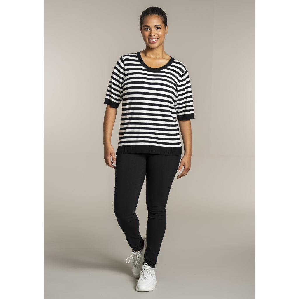 Sandgaard Helsinki - T-shirt - Stripes T-Shirt Black/Offwhite