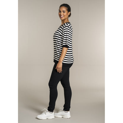 Sandgaard Helsinki - T-shirt - Stripes T-Shirt Black/Offwhite
