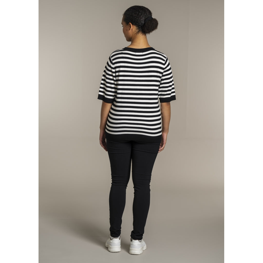 Sandgaard Helsinki - T-shirt - Stripes T-Shirt Black/Offwhite