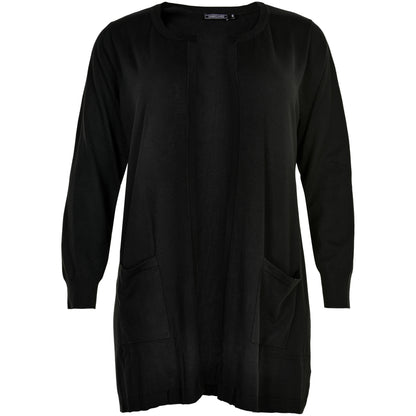 Sandgaard Lang cardigan med lommer Long Cardigan Black