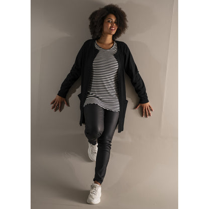 Sandgaard Lang cardigan med lommer Long Cardigan Black