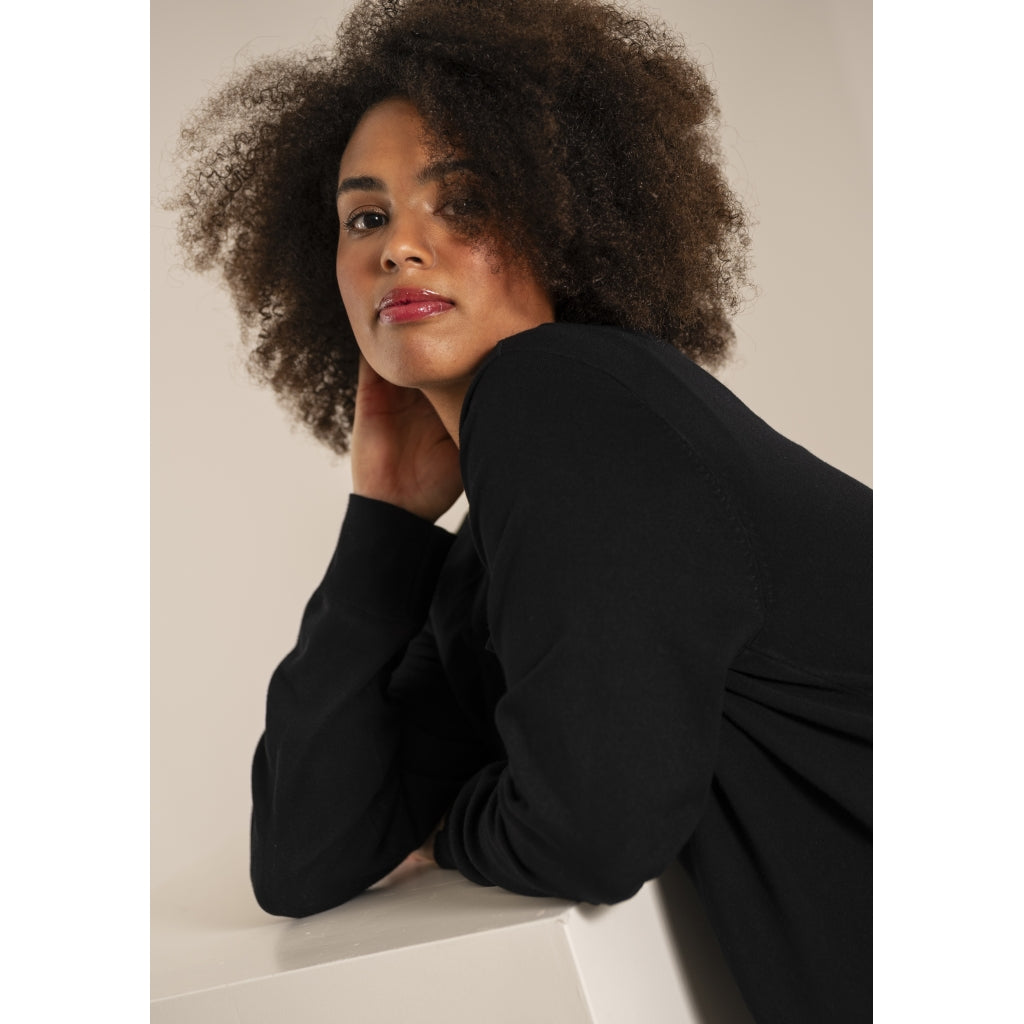 Sandgaard Lang cardigan med lommer Long Cardigan Black