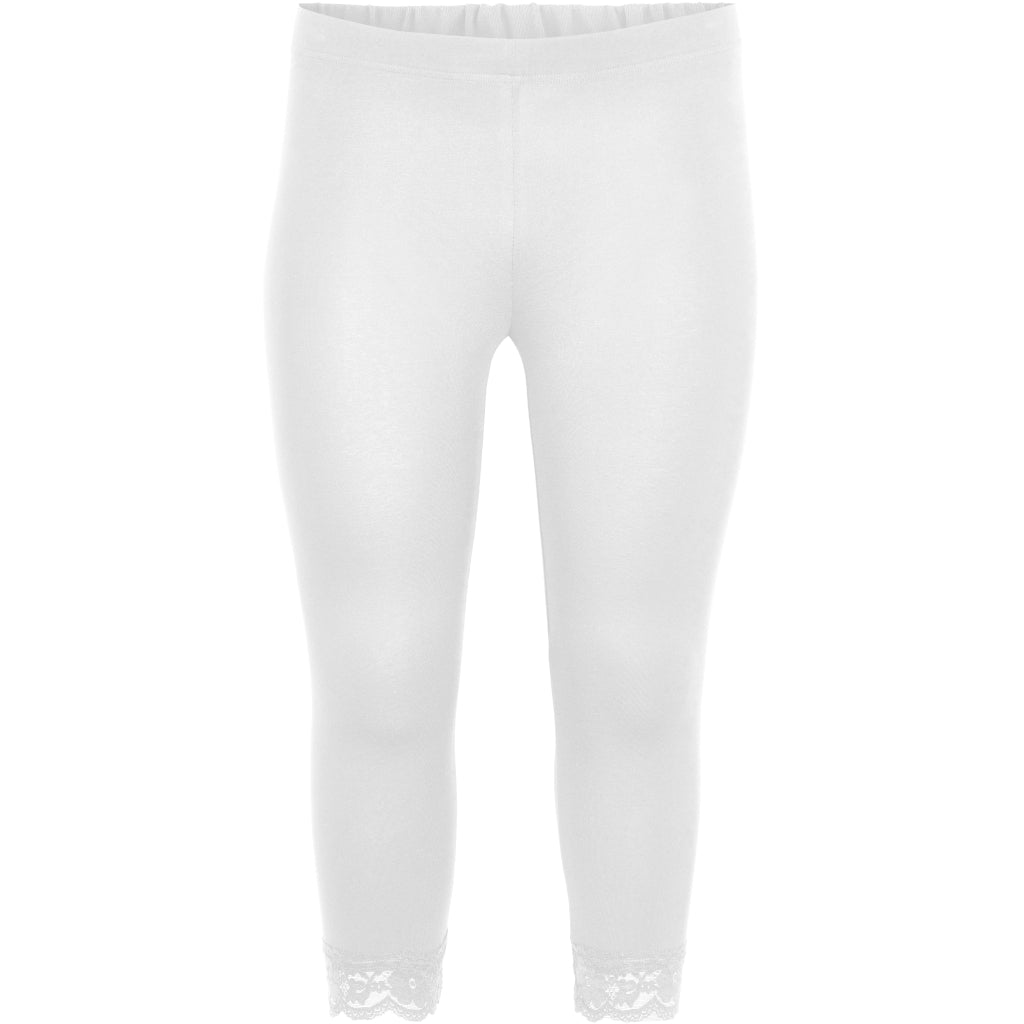 Sandgaard Leggings i 3/4 leggings med blonder Leggings White
