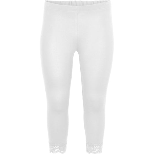 Sandgaard Leggings i 3/4 leggings med blonder Leggings White