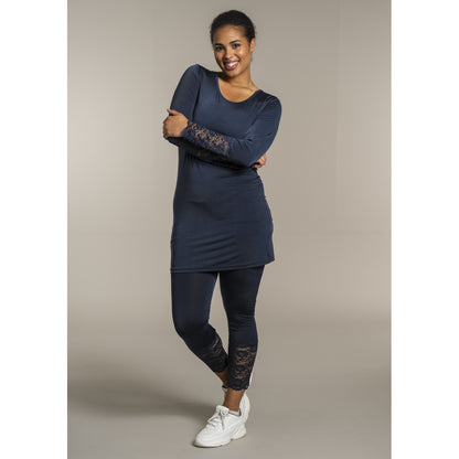 Sandgaard Leggings med blonde detalje Pants Dark Blue