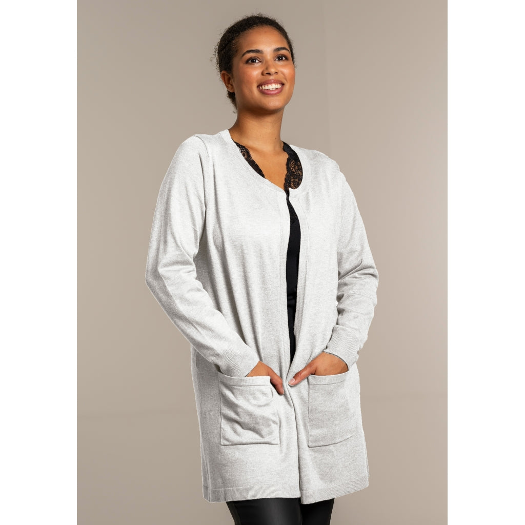 Sandgaard Lang cardigan med lommer Long Cardigan Off-White