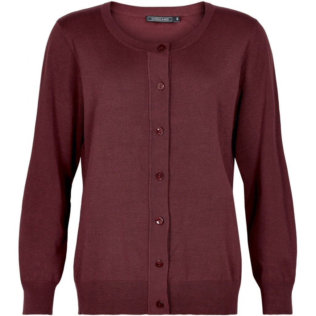 Sandgaard Cardigan Kort Cardigan Bordeaux