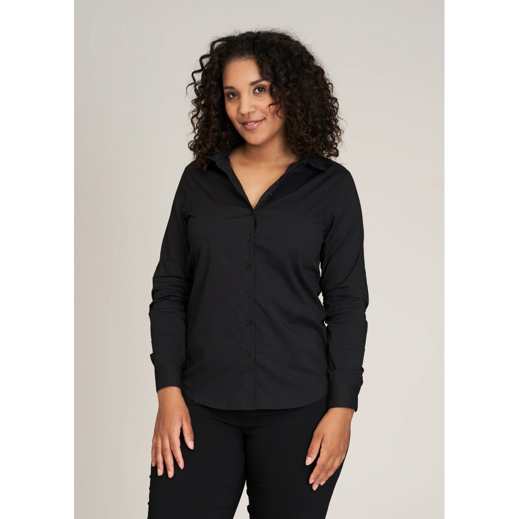 Sandgaard Skjorte Kort Short Shirt Black