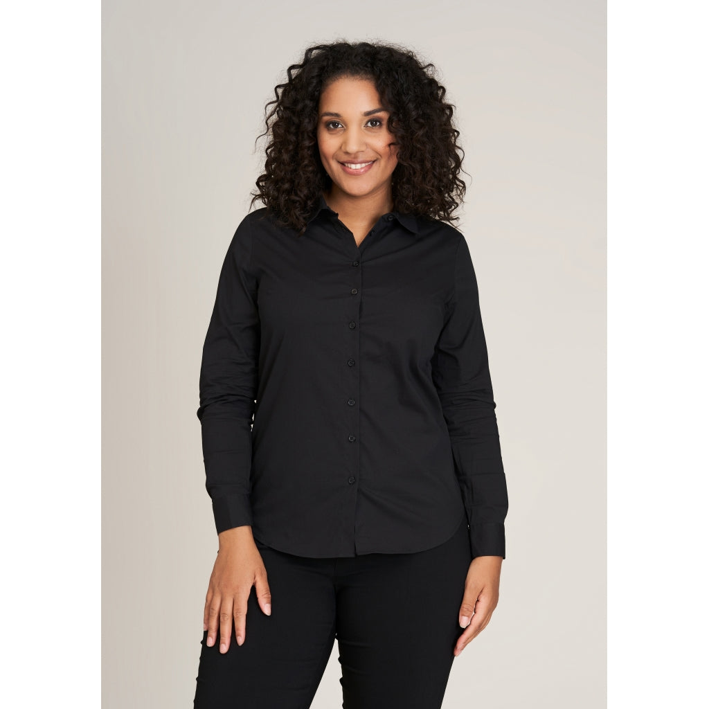 Sandgaard Skjorte Kort Short Shirt Black