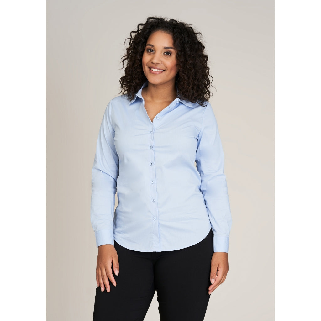 Sandgaard Skjorte Kort Short Shirt light Blue