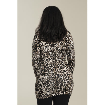 Sandgaard Slim lang ærmet t-shirt i leopard print Long Top Brown Leoprint