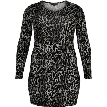 Sandgaard Slim lang ærmet t-shirt i leopard print Long Top Grey Leoprint