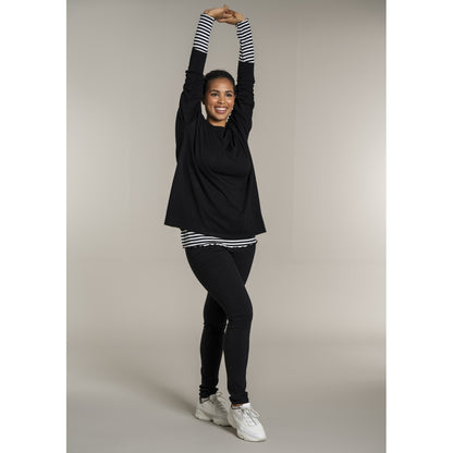 Sandgaard Strikket langærmet bluse Blouse Black