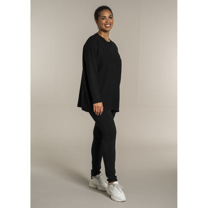 Sandgaard Strikket langærmet bluse Blouse Black