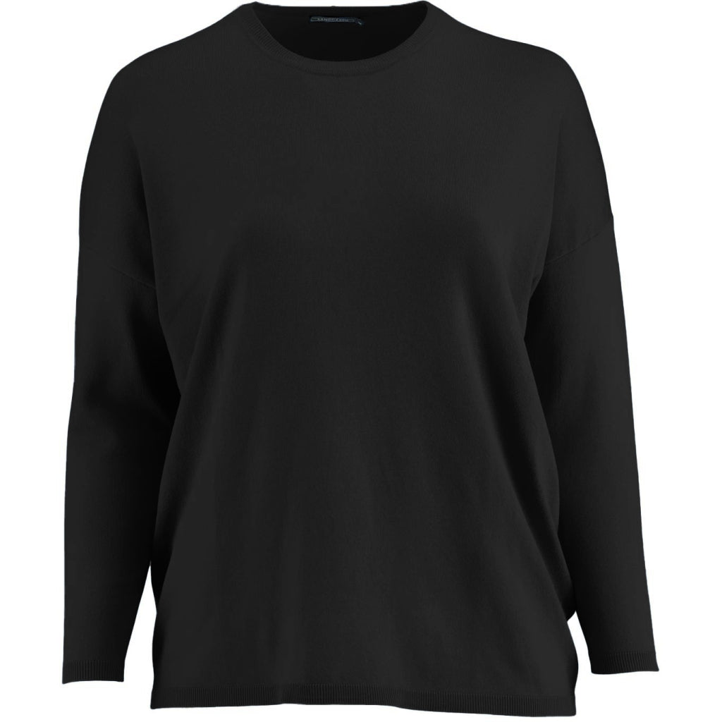 Sandgaard Strikket langærmet bluse Blouse Black