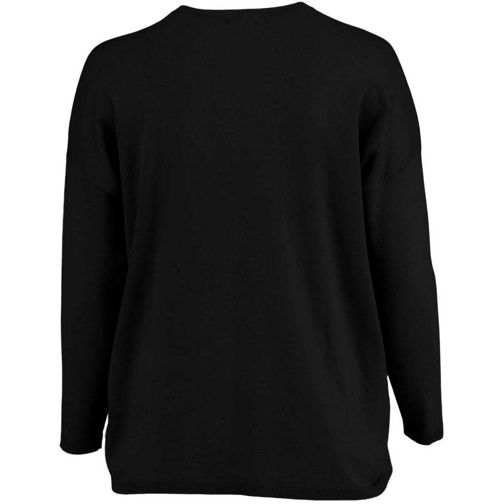Sandgaard Strikket langærmet bluse Blouse Black