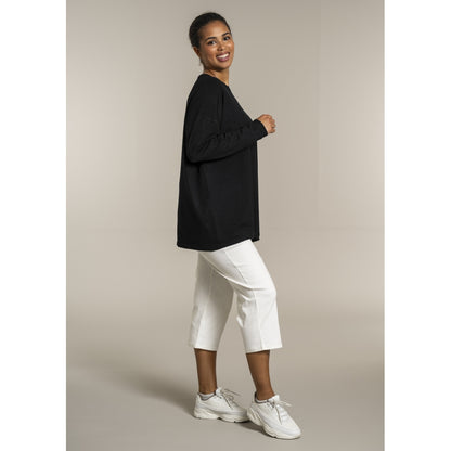 Sandgaard Strikket langærmet bluse Blouse Black