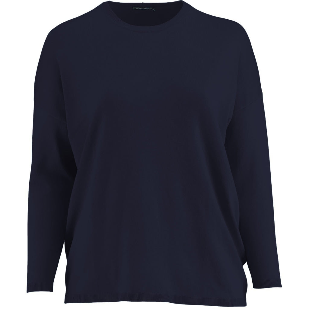 Sandgaard Strikket langærmet bluse Blouse Dark Blue