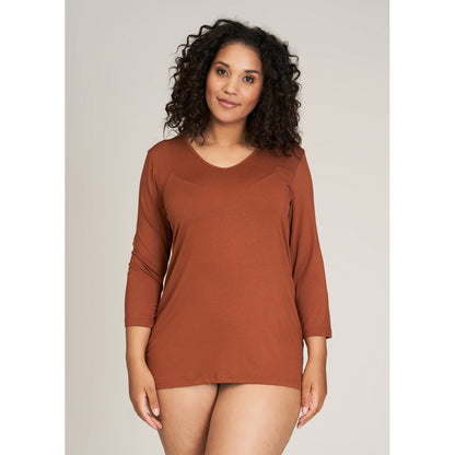 Sandgaard T-shirt med 3/4 ærmer T-Shirt 1 Burn Orange