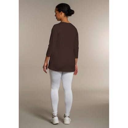 Sandgaard T-shirt med 3/4 ærmer T-Shirt Brown