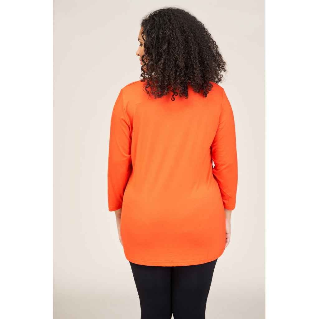 Sandgaard T-shirt med 3/4 ærmer T-Shirt Chili Orange