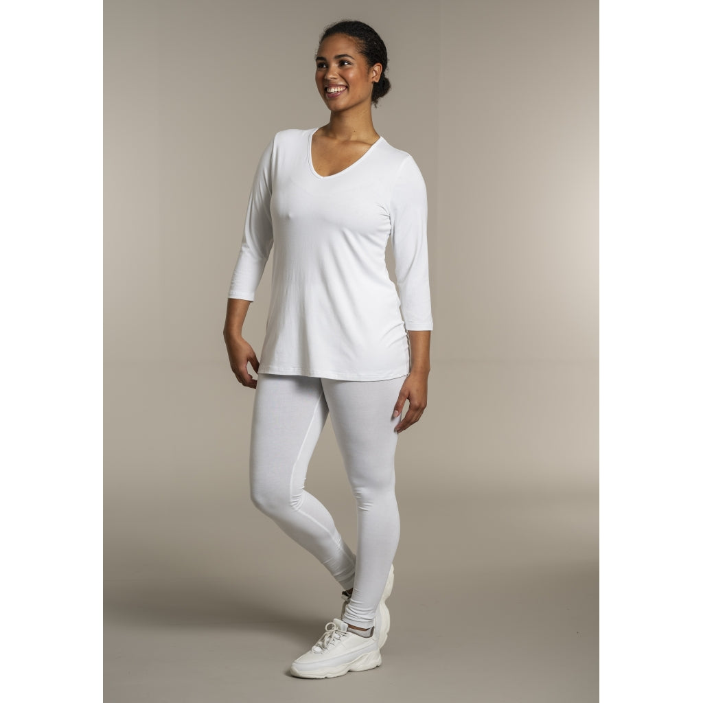 Sandgaard T-shirt med 3/4 ærmer T-Shirt White
