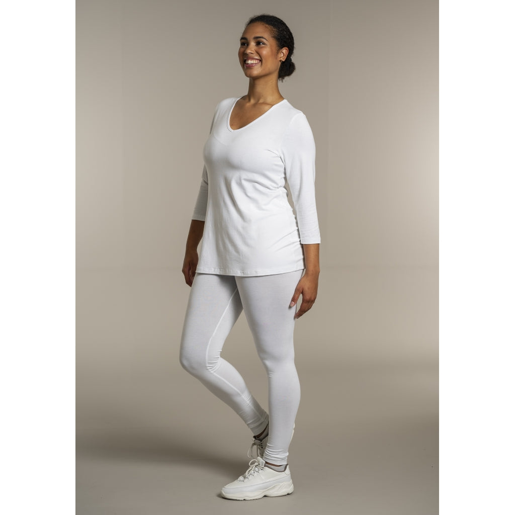 Sandgaard T-shirt med 3/4 ærmer T-Shirt White