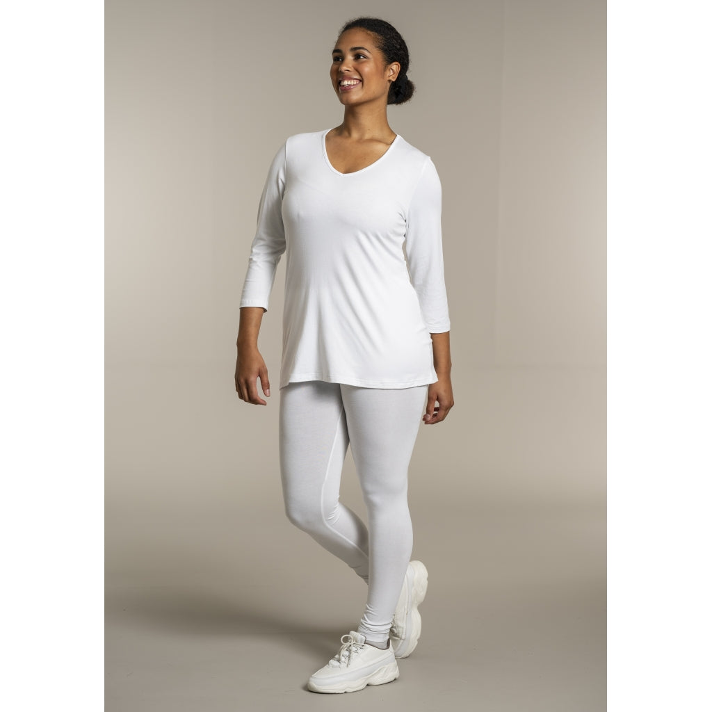 Sandgaard T-shirt med 3/4 ærmer T-Shirt White