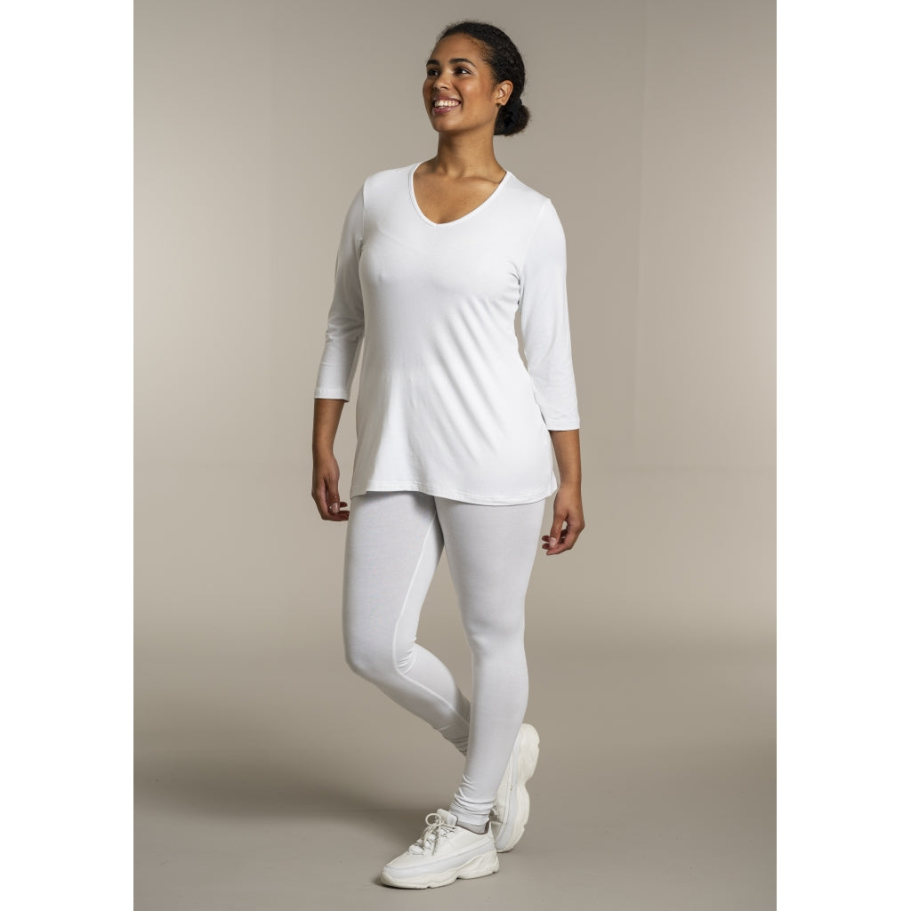Sandgaard T-shirt med 3/4 ærmer T-Shirt White