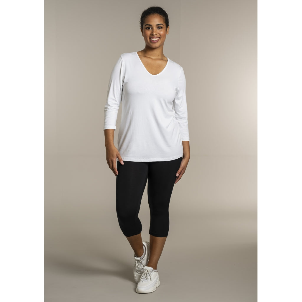 Sandgaard T-shirt med 3/4 ærmer T-Shirt White