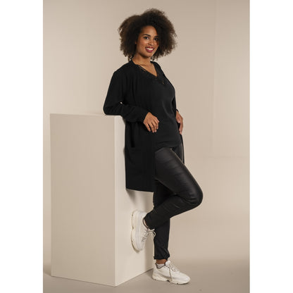 Sandgaard Top med V-hals og bomuld Top Black